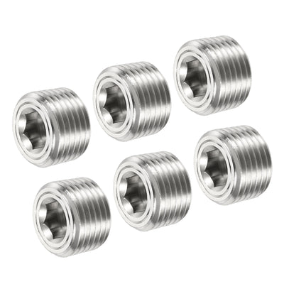 Harfington Brass Pipe Plug Male Thread Hex Internal Head Socket Fitting Water Air Fuel Pipeline Galvanized