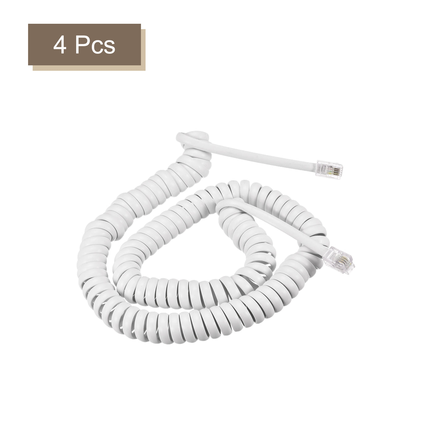 Harfington Telephone Handset Cord, Coiled Landline Phone Handset Cable for Home or Office