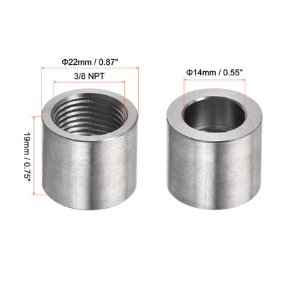 Harfington Weld Coupling 304 Stainless Steel 1/8 NPT Female Half Threaded Connector