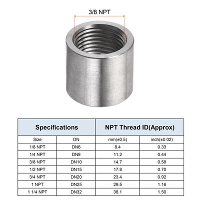 Harfington Weld Coupling 304 Stainless Steel 1/8 NPT Female Half Threaded Connector