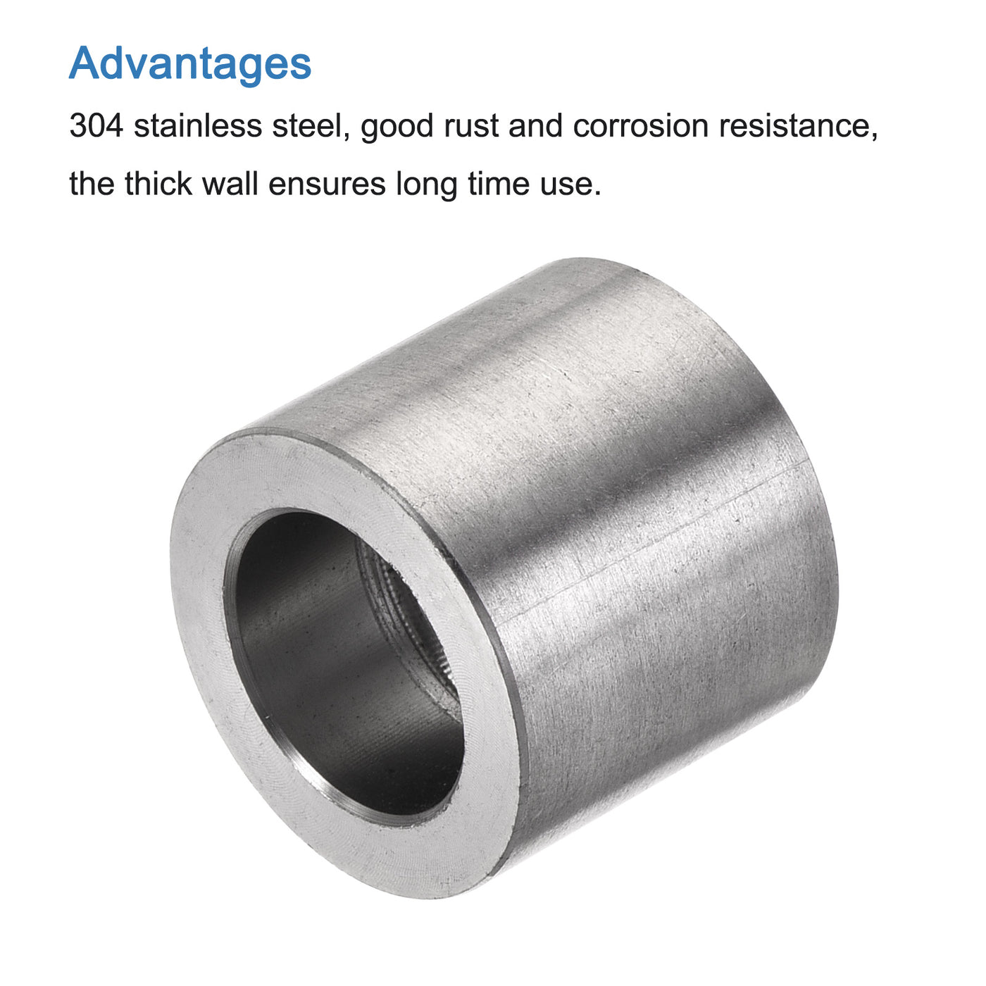 Harfington Weld Coupling 304 Stainless Steel 1/8 NPT Female Half Threaded Connector