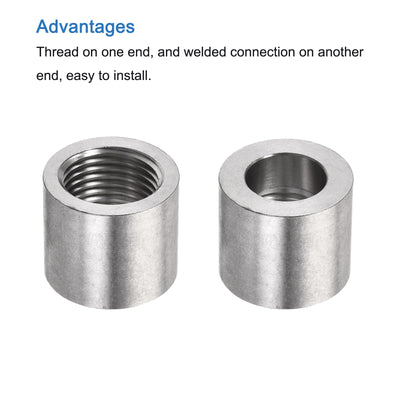 Harfington Weld Coupling, Threaded, Weldable, Pipe Fuel Tank Bung Connector