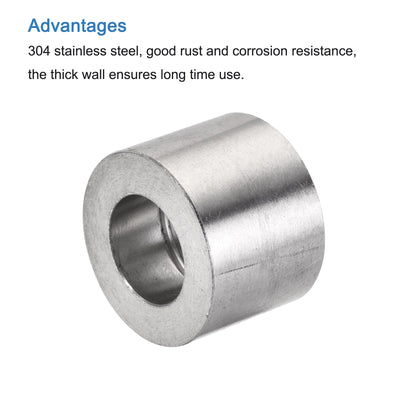 Harfington Weld Coupling 304 Stainless Steel 1/8 NPT Female Half Threaded Connector