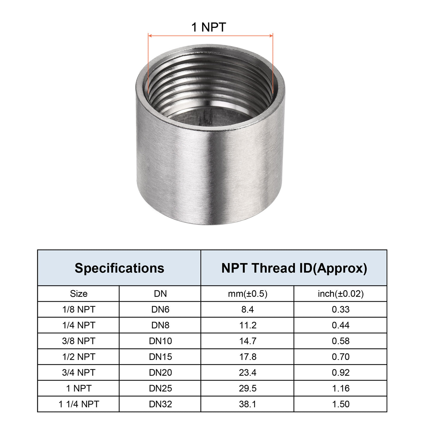 Harfington Weld Coupling, Threaded Pipe Fuel Tank Bung Fittings Connector