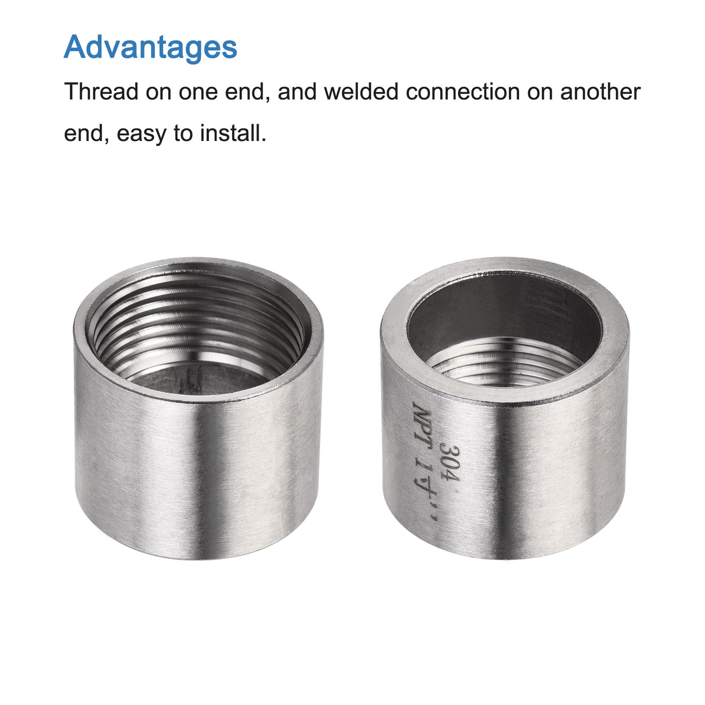 Harfington Weld Coupling, Threaded Pipe Fuel Tank Bung Fittings Connector