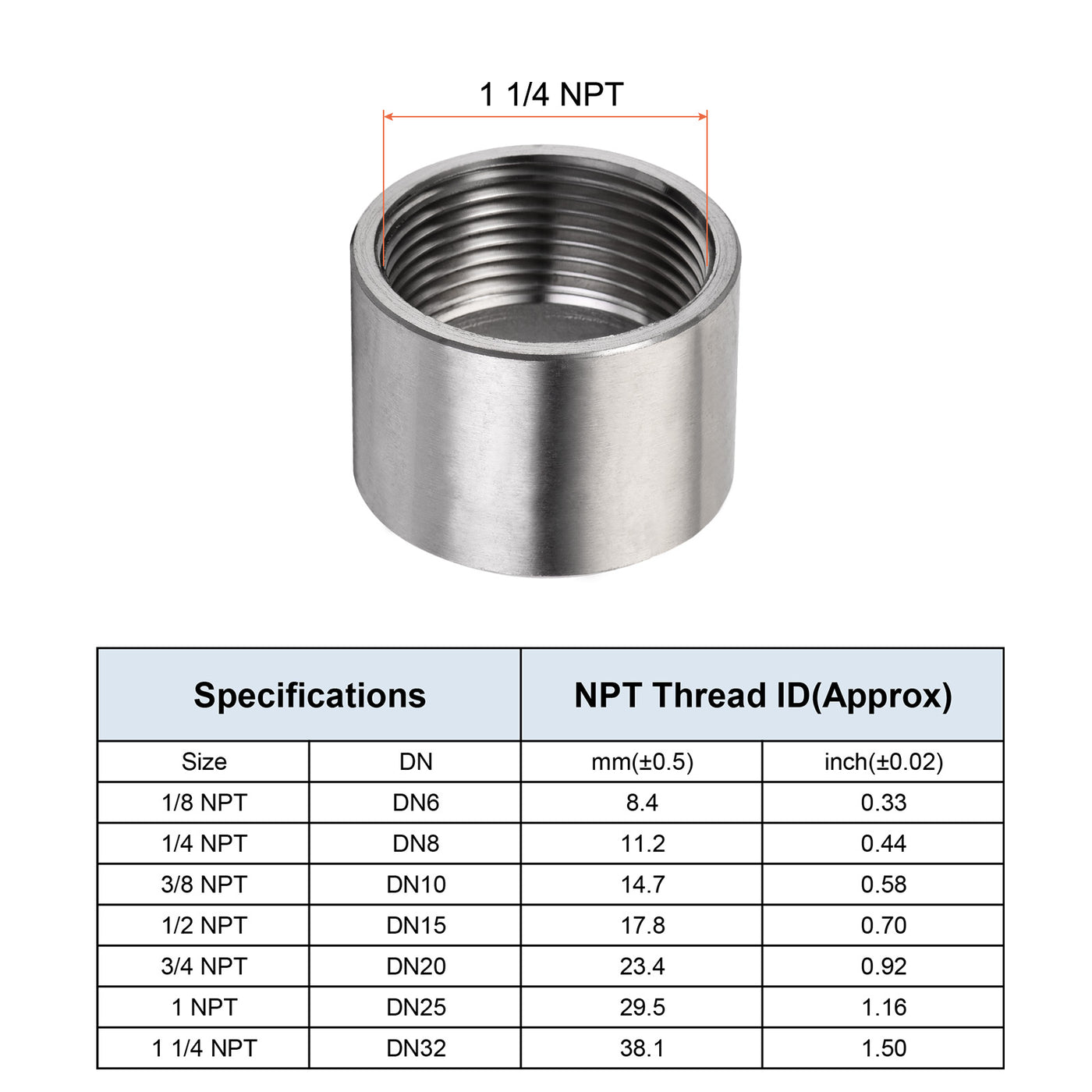 Harfington Weld Coupling, Threaded Pipe Fuel Tank Bung Fittings Connector