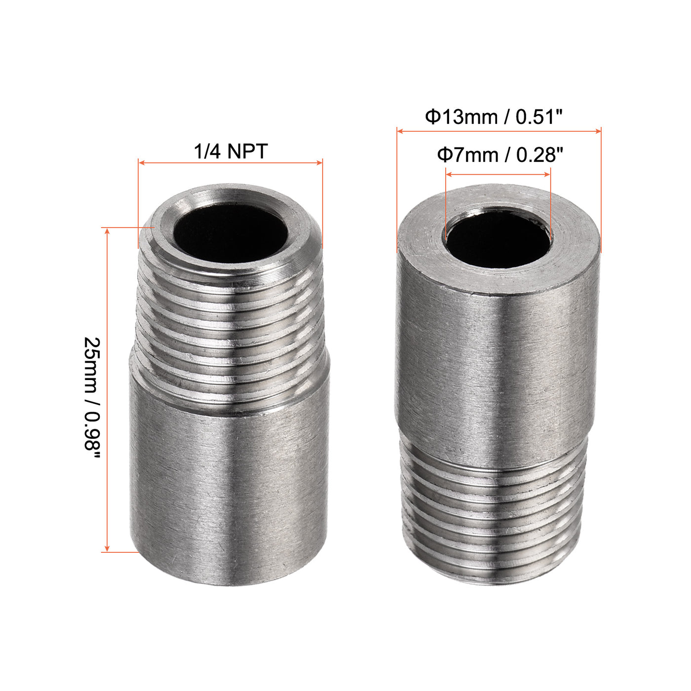 Harfington Weld Coupling, Threaded, Weldable, Pipe, Fuel Tank Bung Fittings Connector