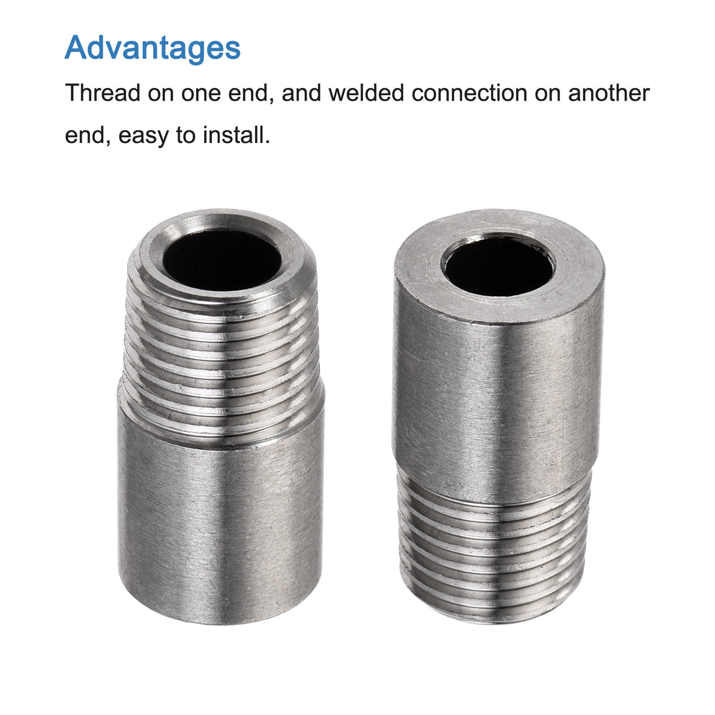 Harfington Weld Coupling, Threaded, Weldable, Pipe, Fuel Tank Bung Fittings Connector