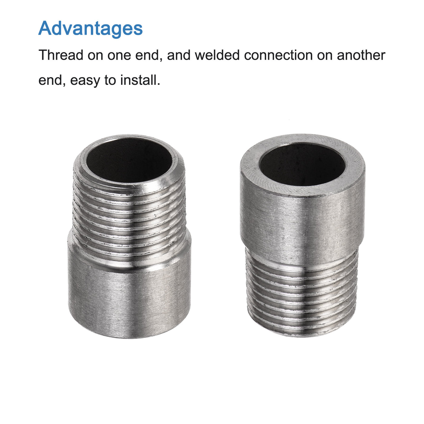 Harfington Weld Coupling, Threaded, Weldable, Pipe, Fuel Tank Bung Fittings Connector