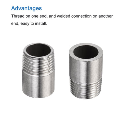 Harfington Weld Coupling, Threaded, Weldable, Pipe, Fuel Tank Bung Fittings Connector