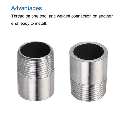 Harfington Weld Coupling, Threaded, Weldable, Pipe, Fuel Tank Bung Fittings Connector