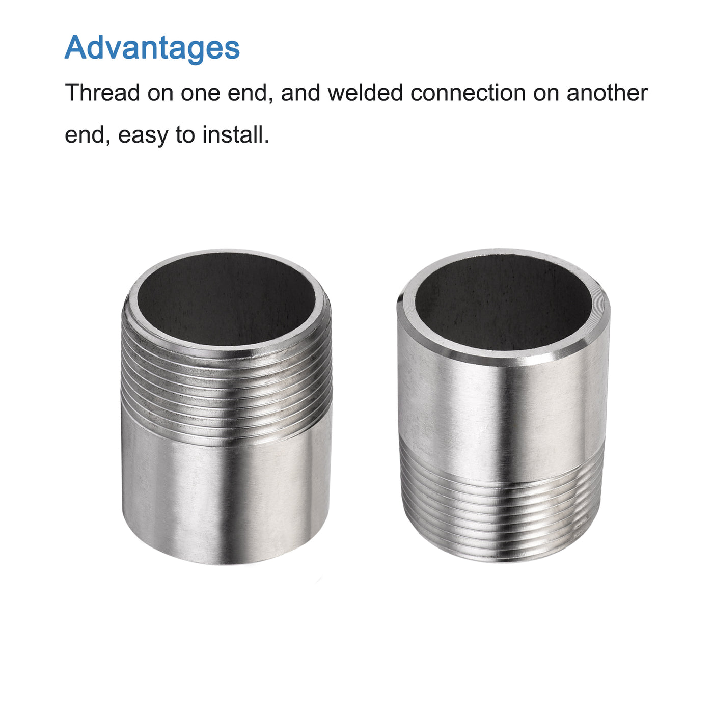 Harfington Weld Coupling, Threaded, Weldable, Pipe, Fuel Tank Bung Fittings Connector