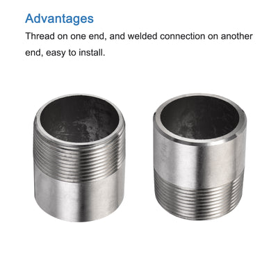 Harfington Weld Coupling, Threaded, Weldable, Pipe, Fuel Tank Bung Fittings Connector