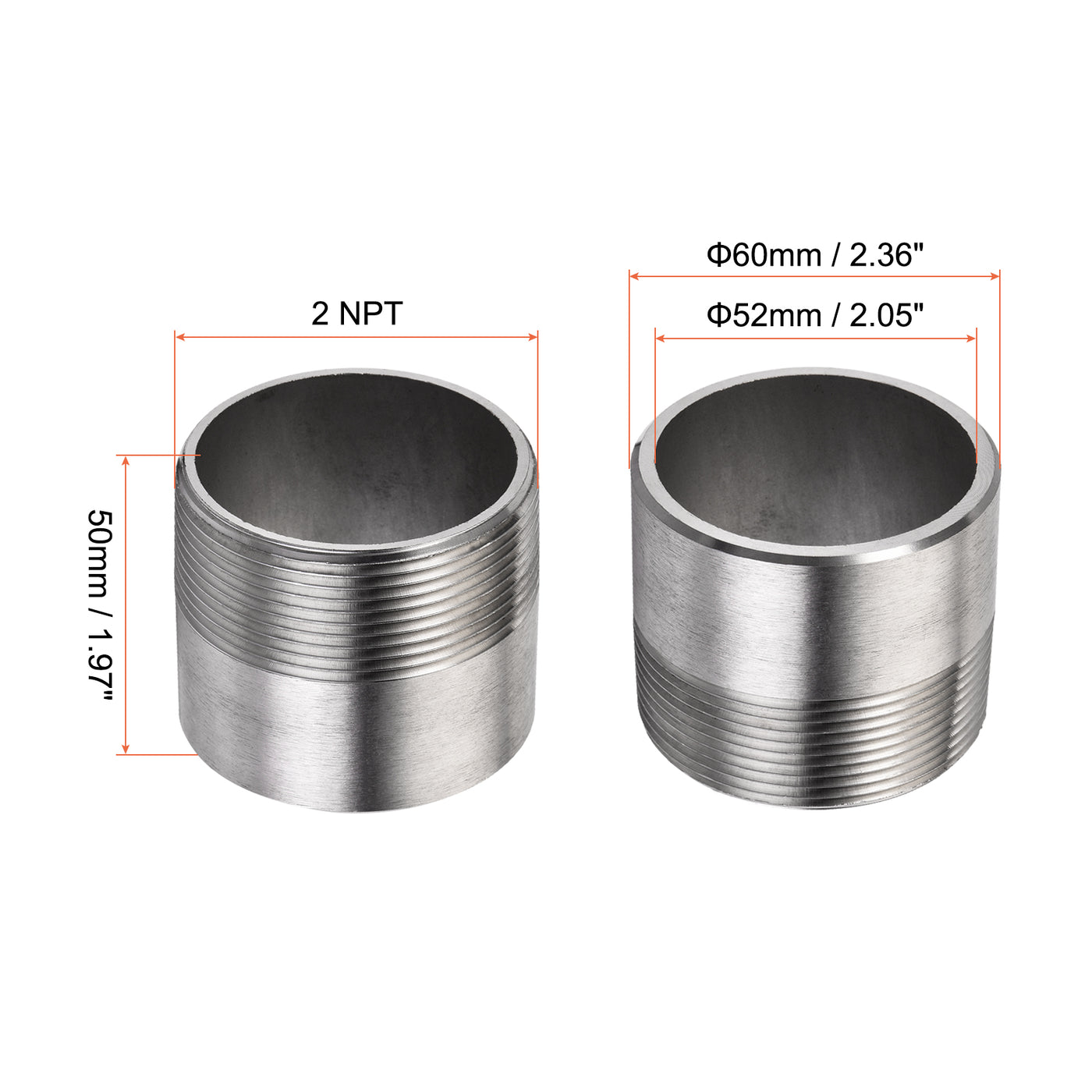 Harfington Weld Coupling, Threaded, Weldable, Pipe, Fuel Tank Bung Fittings Connector