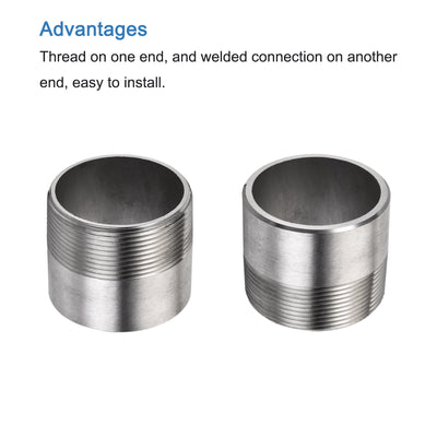 Harfington Weld Coupling, Threaded, Weldable, Pipe, Fuel Tank Bung Fittings Connector