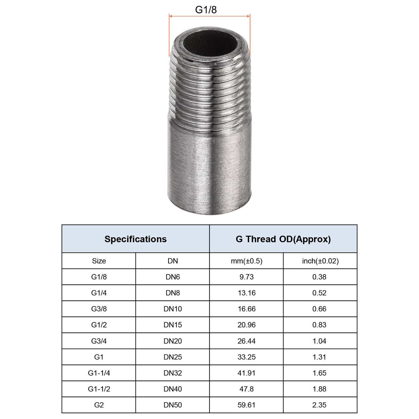 Harfington Weld Coupling Pipe Fuel Tank Bung Fittings Connector