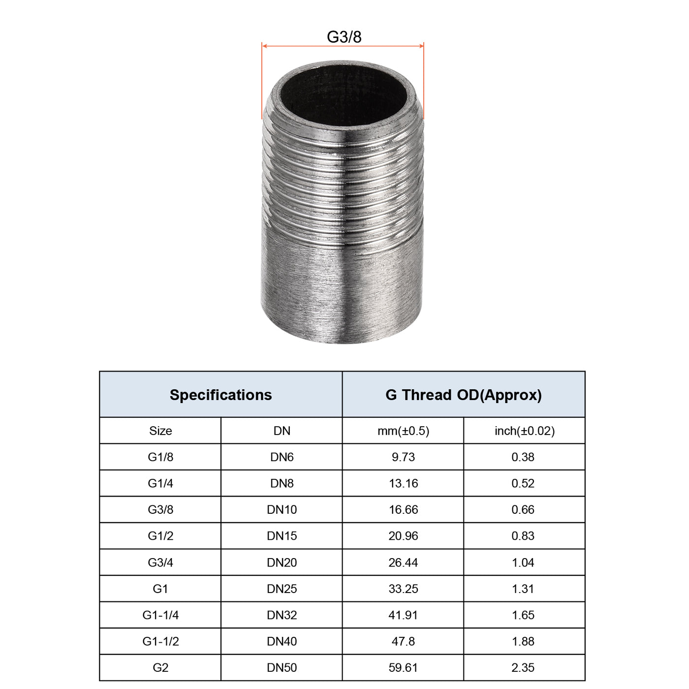 Harfington Weld Coupling Pipe Fuel Tank Bung Fittings Connector