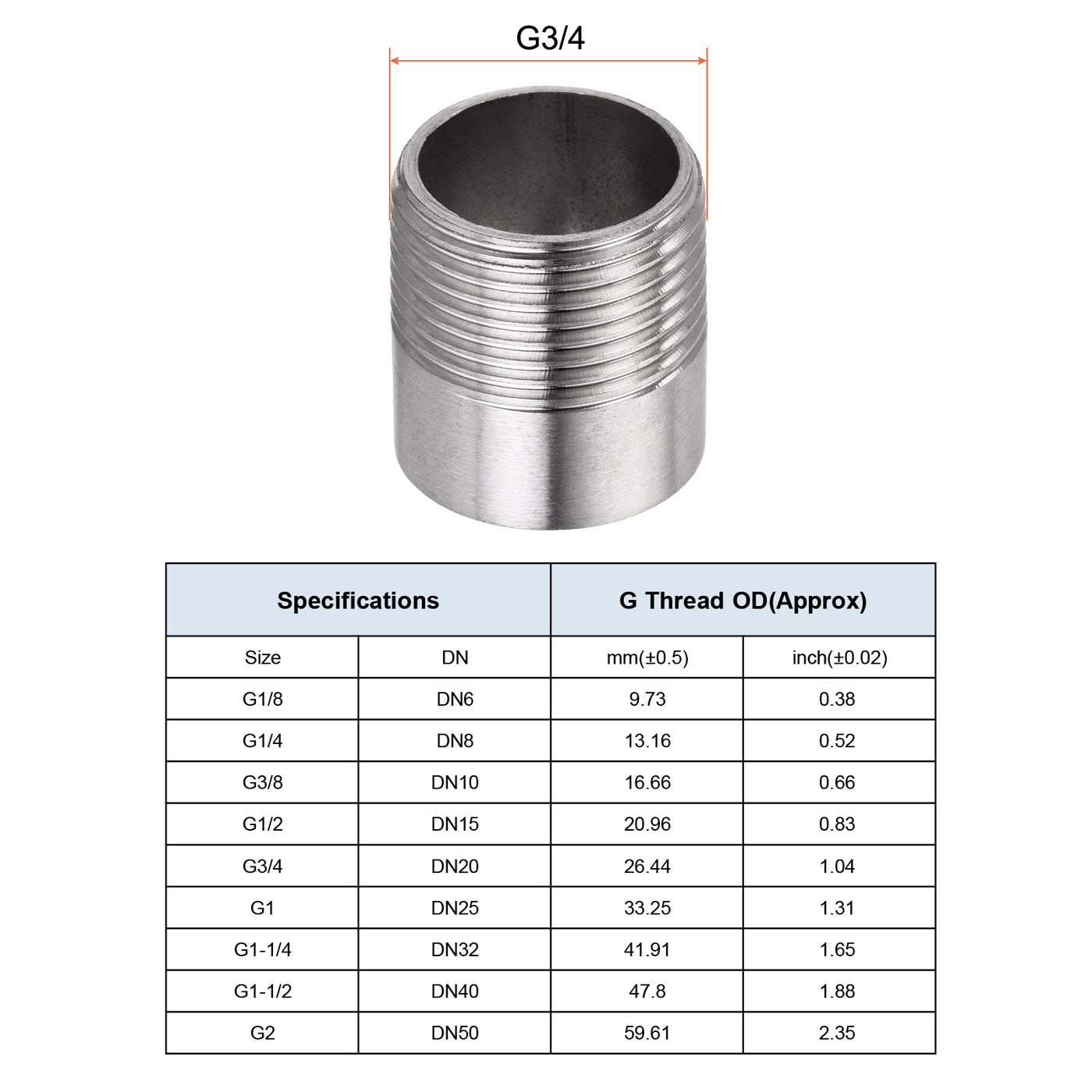 Harfington Weld Coupling Pipe Fuel Tank Bung Fittings Connector