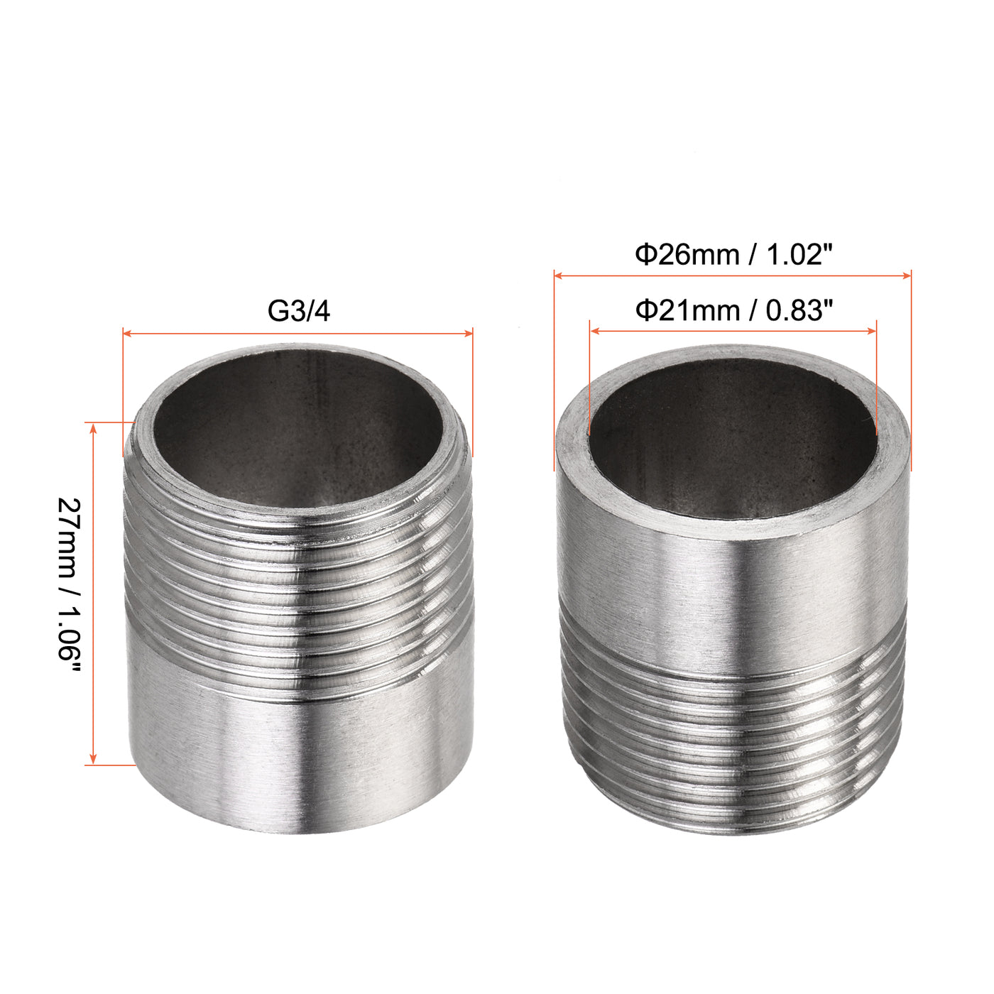 Harfington Weld Coupling, Threaded, Pipe Fuel Tank Bung Fittings Connector