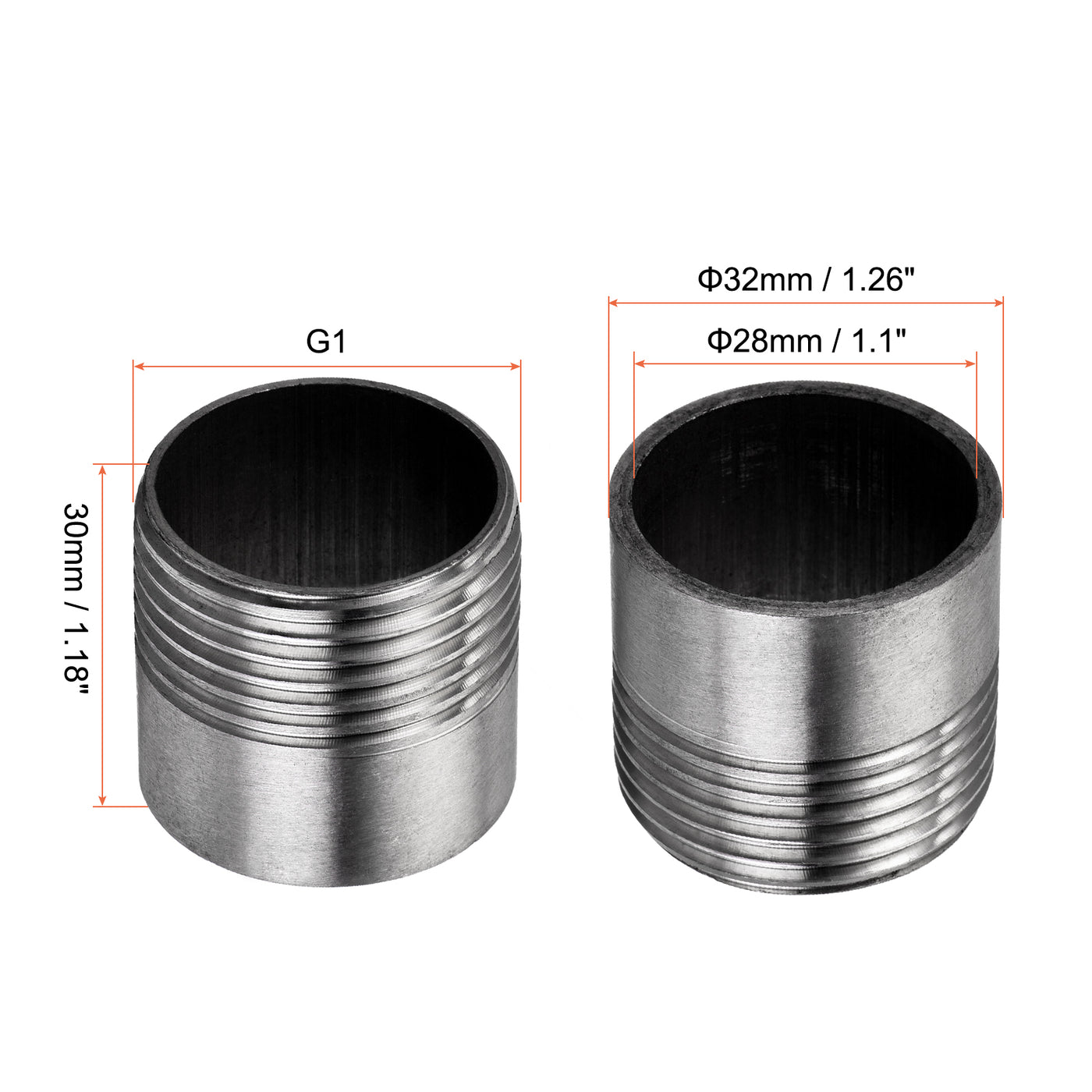 Harfington Weld Coupling Pipe Fuel Tank Bung Fittings Connector