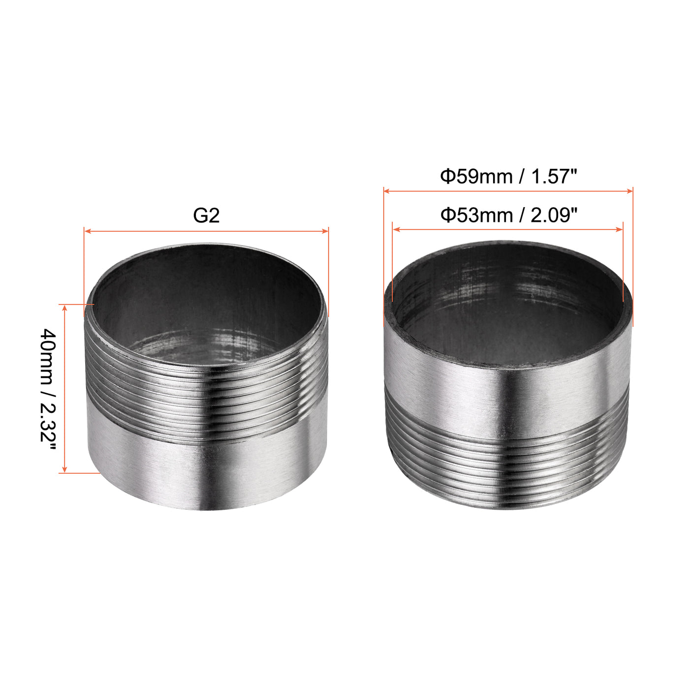 Harfington Weld Coupling Pipe Fuel Tank Bung Fittings Connector