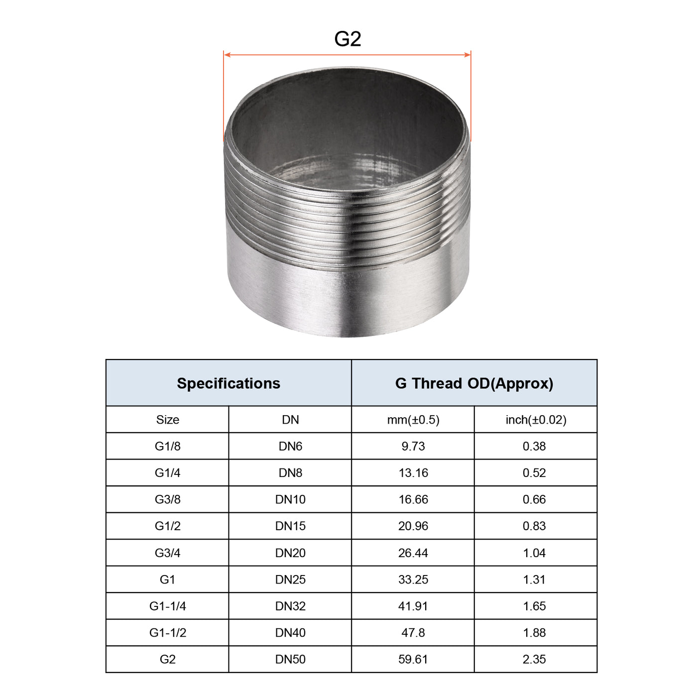 Harfington Weld Coupling Pipe Fuel Tank Bung Fittings Connector