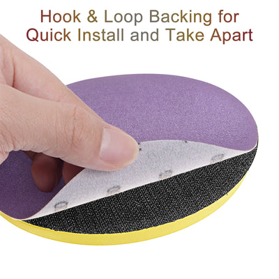 Harfington Uxcell Sanding Discs Hook Loop Professional Aluminum Oxide Sand Paper Wet Dry Polish