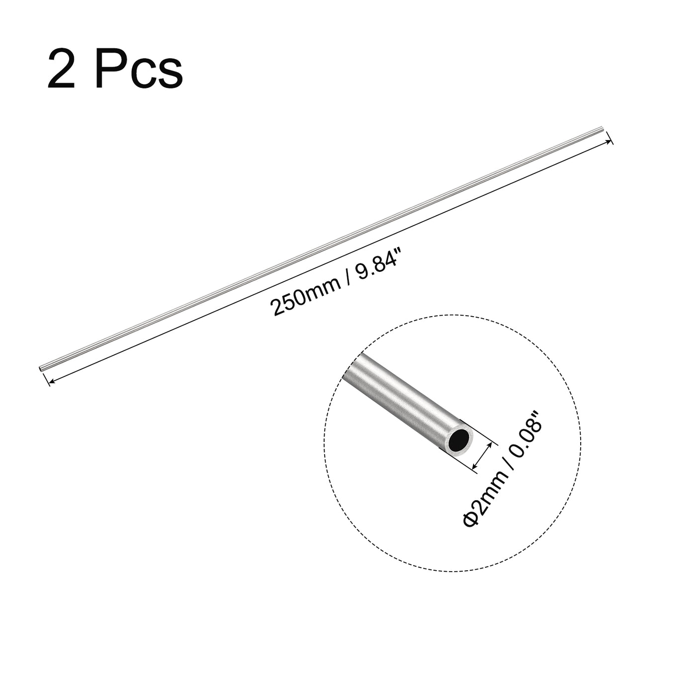 uxcell Uxcell 316 Stainless Steel Tube Seamless Pipe Tubing