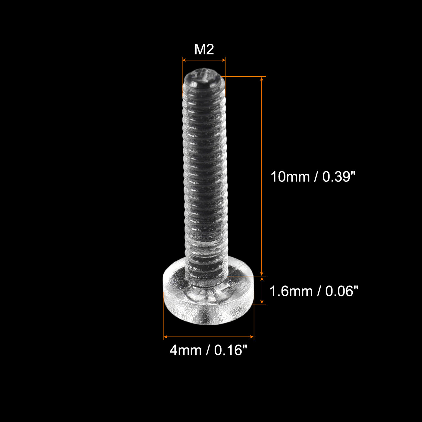 Harfington Plastic Phillips Bolt, PC Pan Head Machine Screw