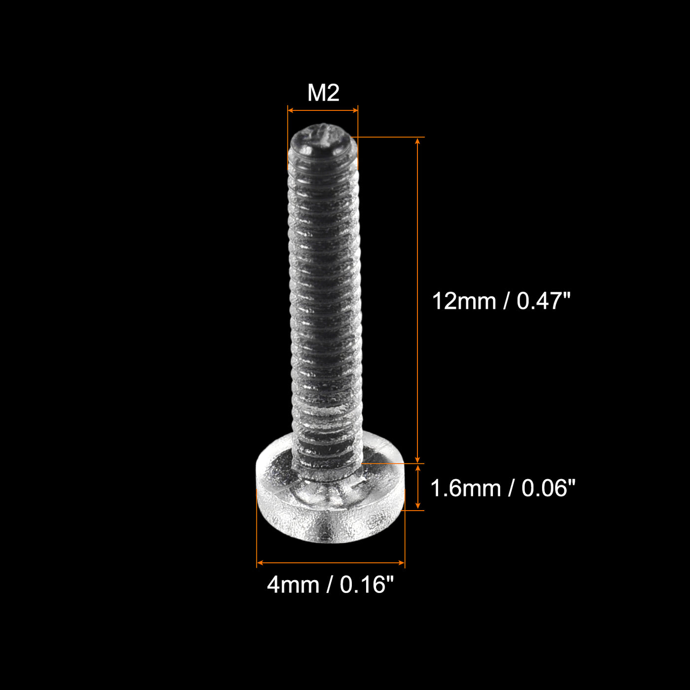 Harfington Plastic Phillips Bolt, PC Pan Head Machine Screw