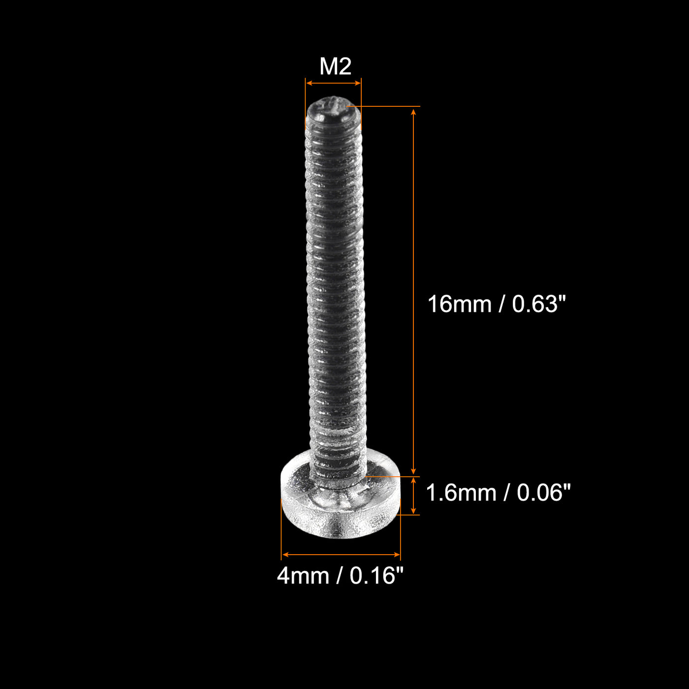 Harfington Plastic Phillips Bolt, PC Pan Head Machine Screw