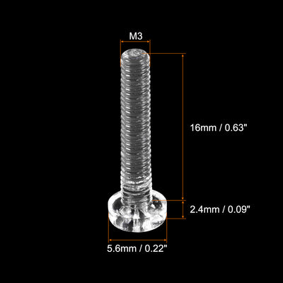 Harfington Plastic Phillips Bolt, PC Pan Head Machine Screw