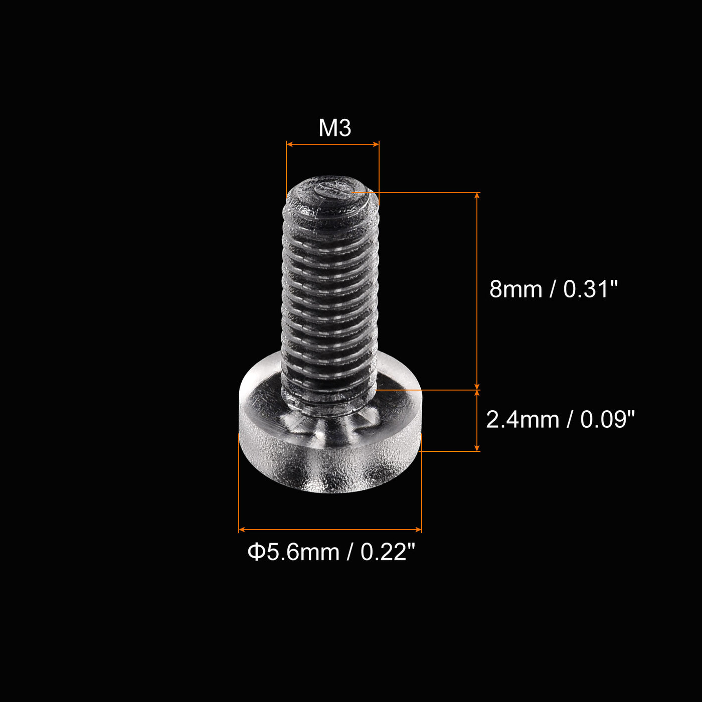 Harfington Plastic Phillips Bolt, PC Pan Head Machine Screw