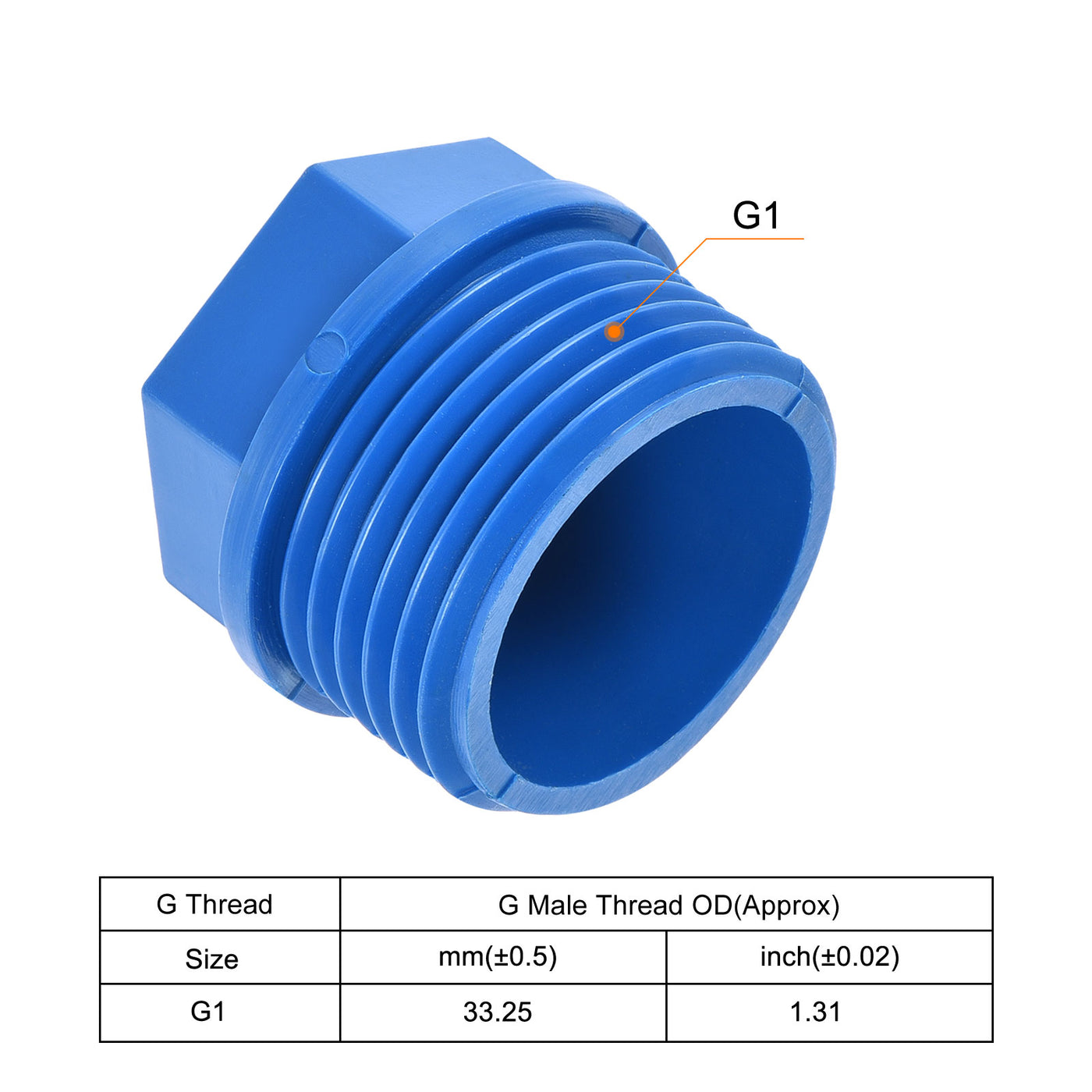 Harfington Pipe Plug Fitting Male Threaded Head End Cap for Water Heater Drain Home Garden