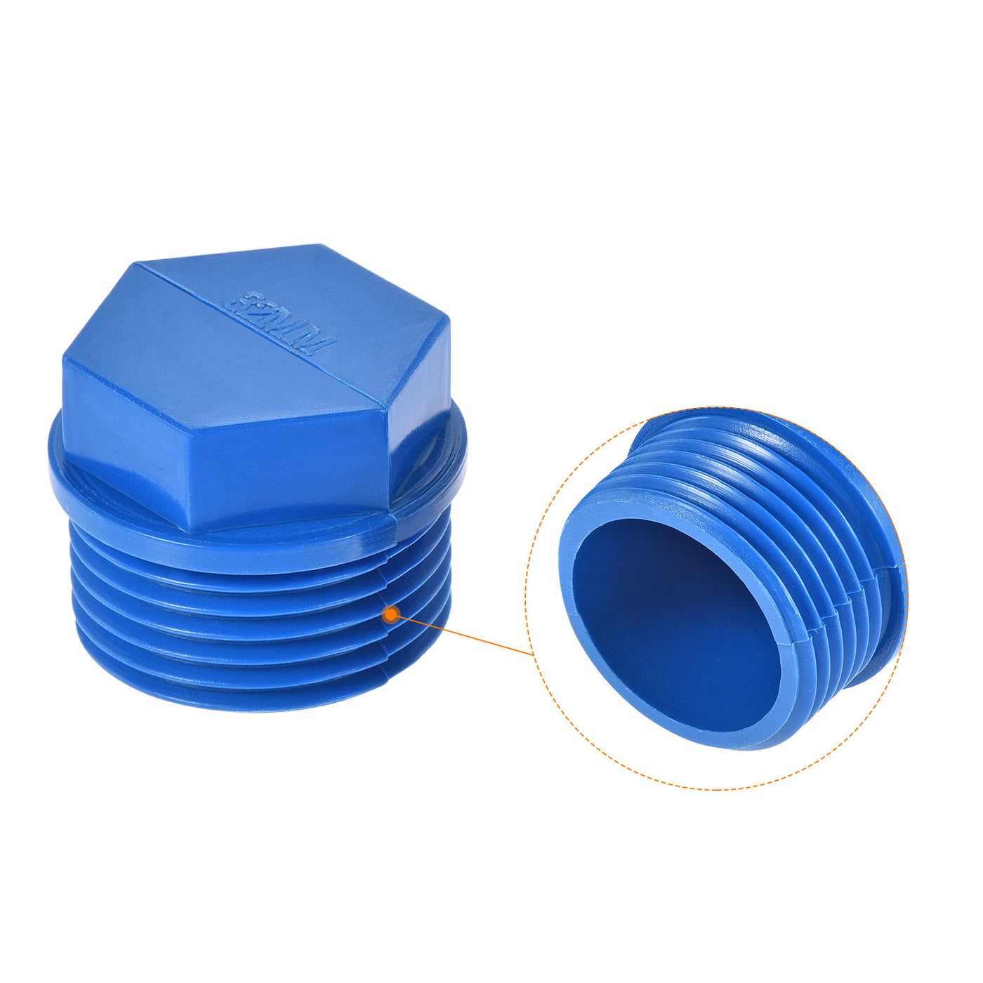 Harfington Pipe Plug Fitting Male Threaded Head End Cap for Water Heater Drain Home Garden