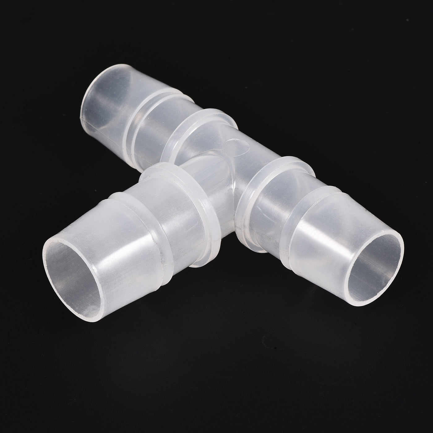 Harfington PP Reducing 18x20x18mm OD Barb Hose Fitting 3 Way Tee T Shape Translucent