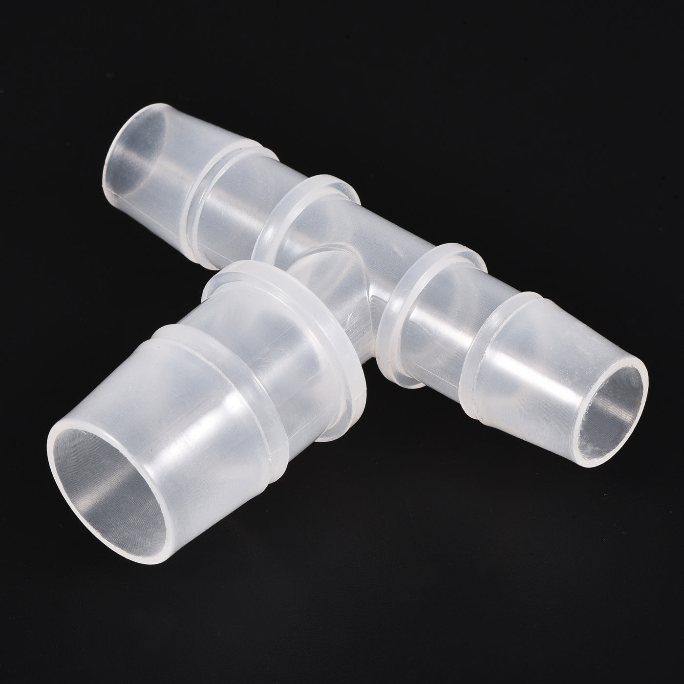 Harfington PP Reducing 18x20x18mm OD Barb Hose Fitting 3 Way Tee T Shape Translucent