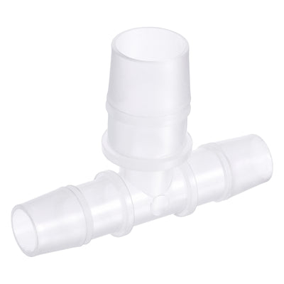 Harfington PP Reducing 18x20x18mm OD Barb Hose Fitting 3 Way Tee T Shape Translucent