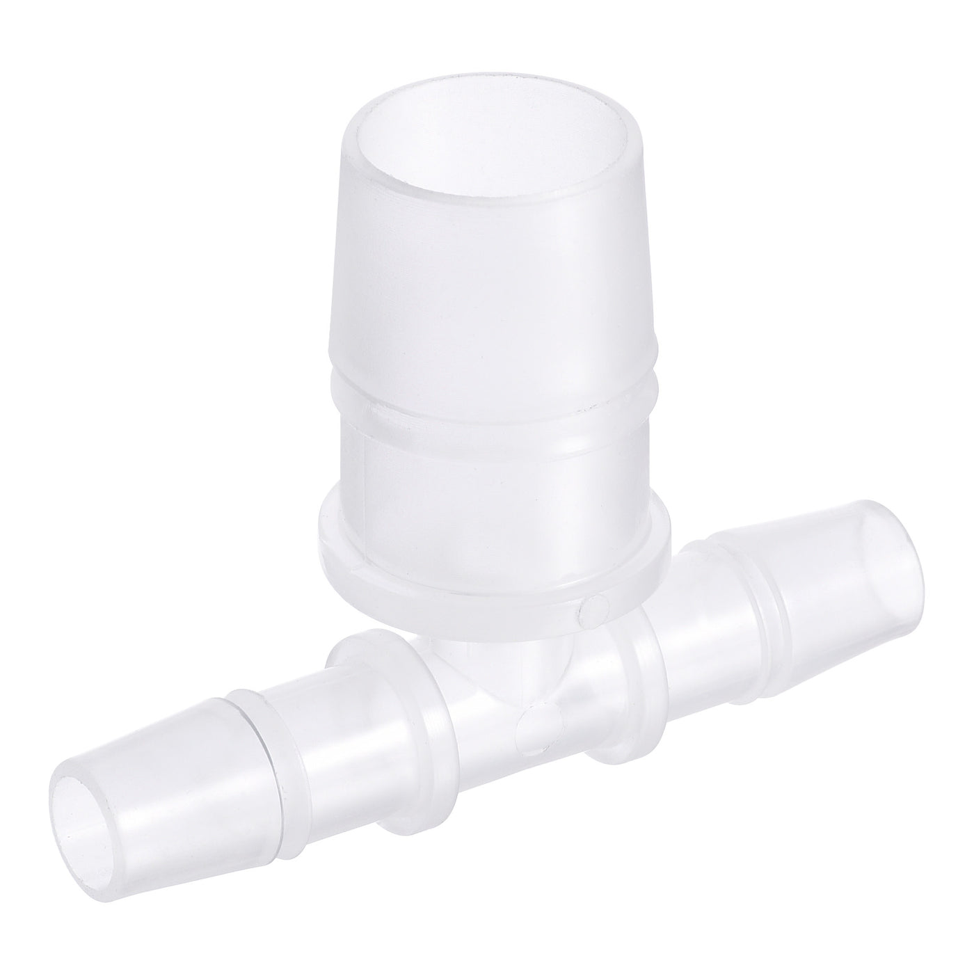 Harfington PP Reducing 18x20x18mm OD Barb Hose Fitting 3 Way Tee T Shape Translucent