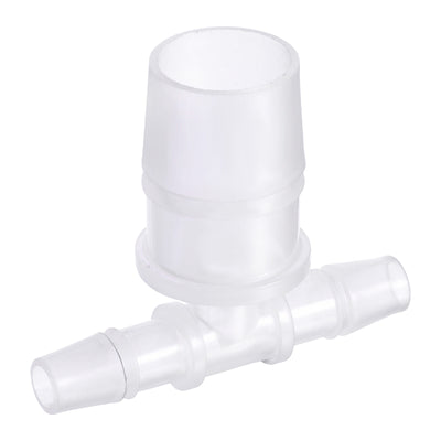 Harfington PP Reducing 18x20x18mm OD Barb Hose Fitting 3 Way Tee T Shape Translucent