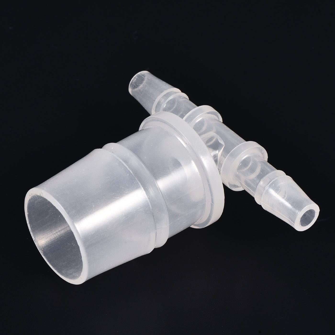 Harfington PP Reducing 18x20x18mm OD Barb Hose Fitting 3 Way Tee T Shape Translucent