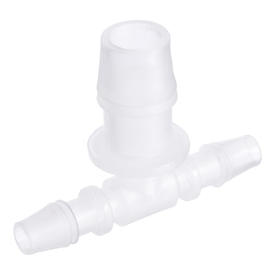 Harfington PP Reducing 18x20x18mm OD Barb Hose Fitting 3 Way Tee T Shape Translucent