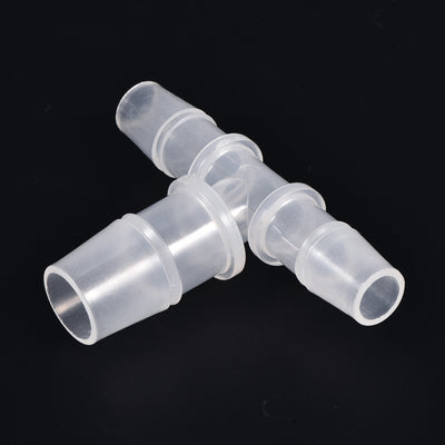 Harfington PP Reducing 18x20x18mm OD Barb Hose Fitting 3 Way Tee T Shape Translucent