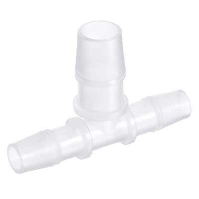 Harfington PP Reducing 18x20x18mm OD Barb Hose Fitting 3 Way Tee T Shape Translucent