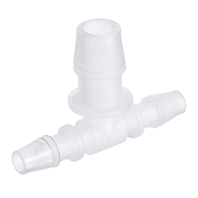 Harfington PP Reducing 18x20x18mm OD Barb Hose Fitting 3 Way Tee T Shape Translucent