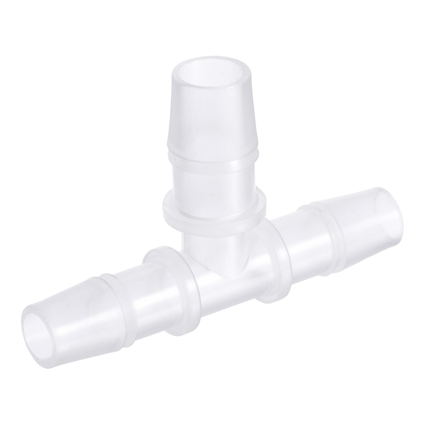 Harfington PP Reducing 18x20x18mm OD Barb Hose Fitting 3 Way Tee T Shape Translucent