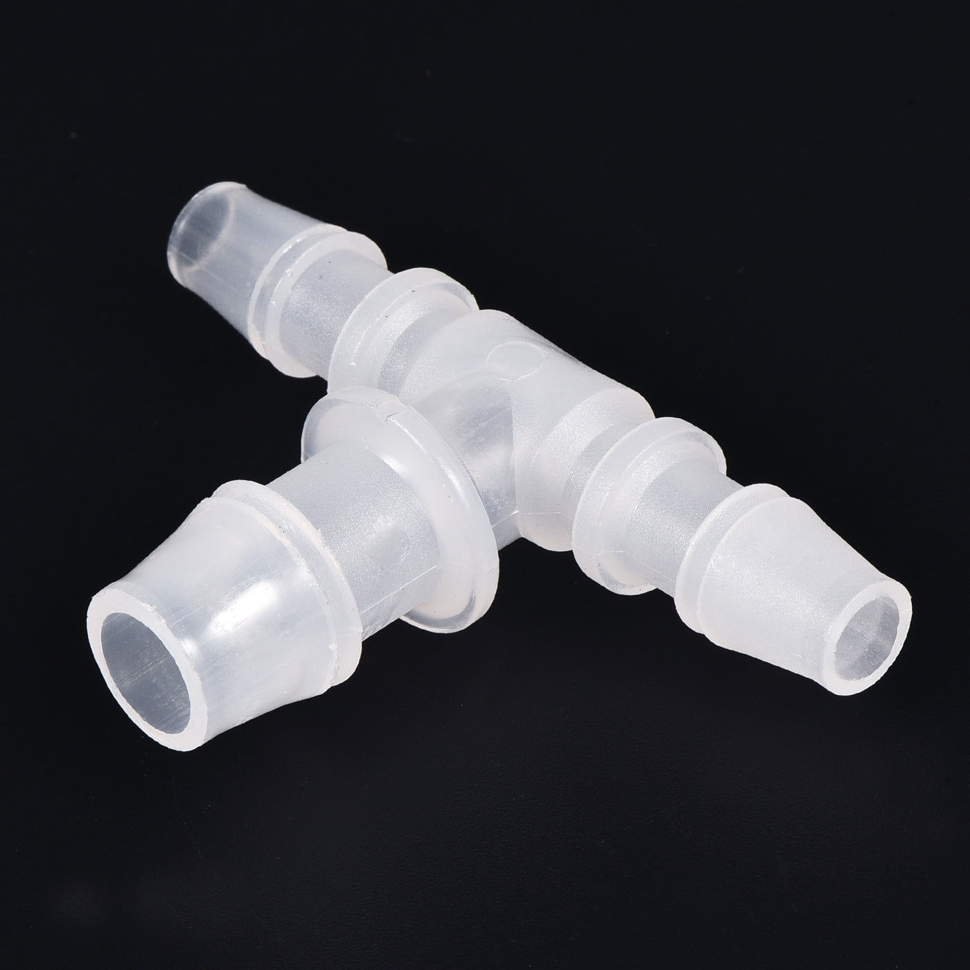 Harfington PP Reducing 18x20x18mm OD Barb Hose Fitting 3 Way Tee T Shape Translucent