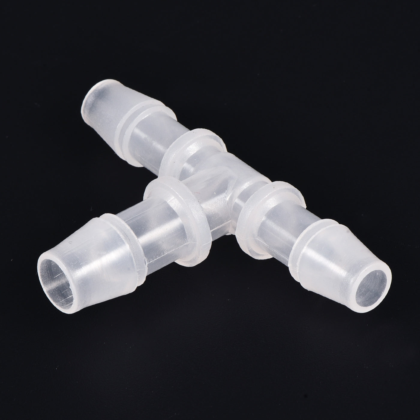 Harfington PP Reducing 18x20x18mm OD Barb Hose Fitting 3 Way Tee T Shape Translucent