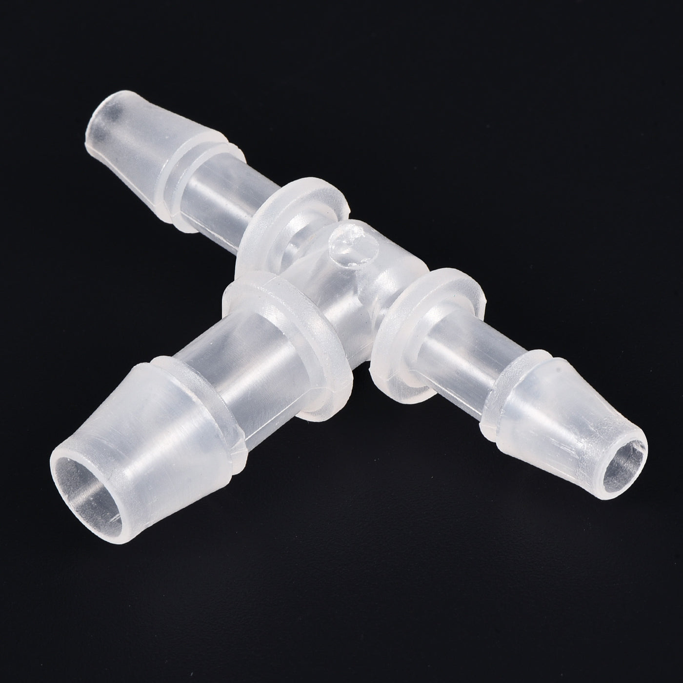 Harfington PP Reducing 18x20x18mm OD Barb Hose Fitting 3 Way Tee T Shape Translucent