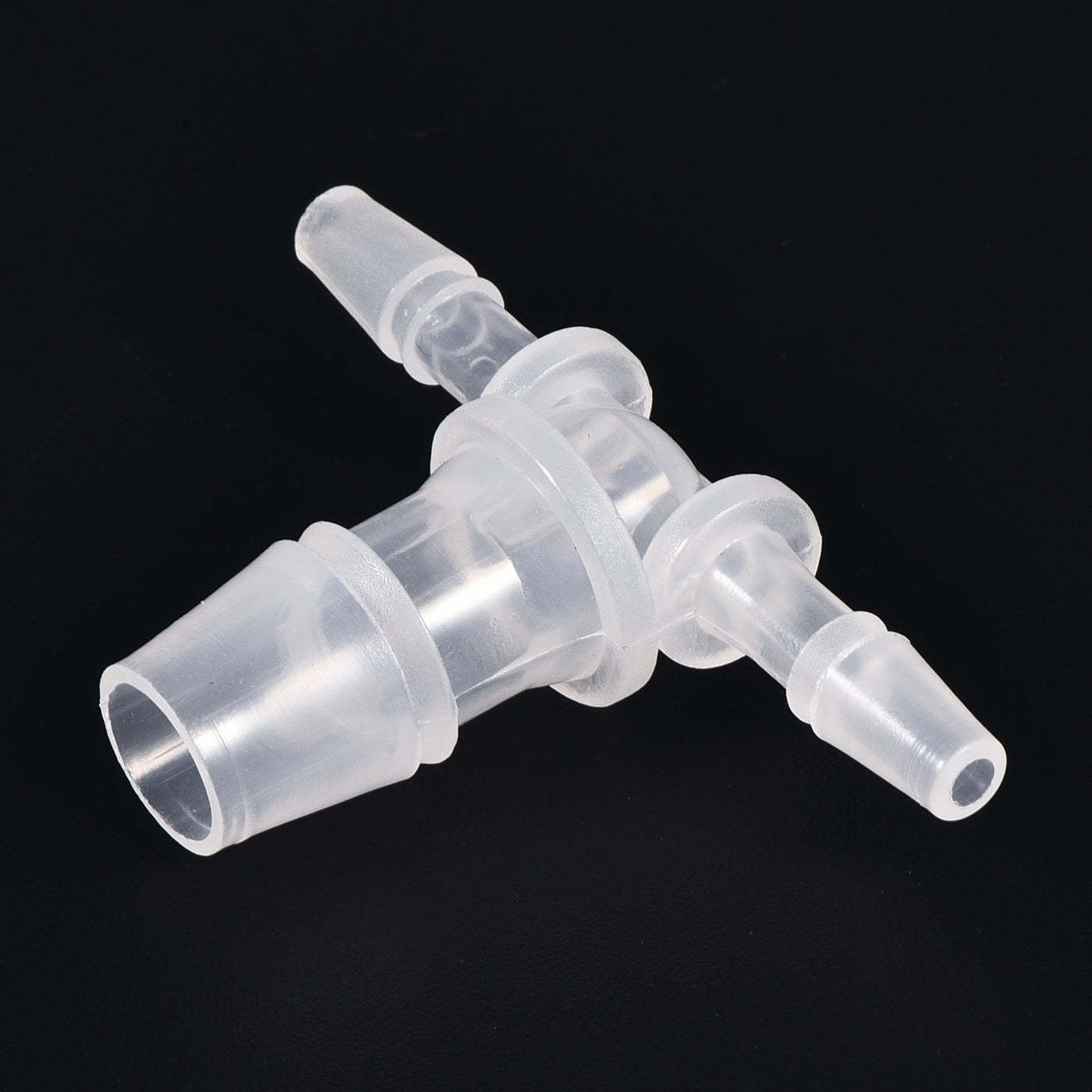 Harfington PP Reducing 18x20x18mm OD Barb Hose Fitting 3 Way Tee T Shape Translucent